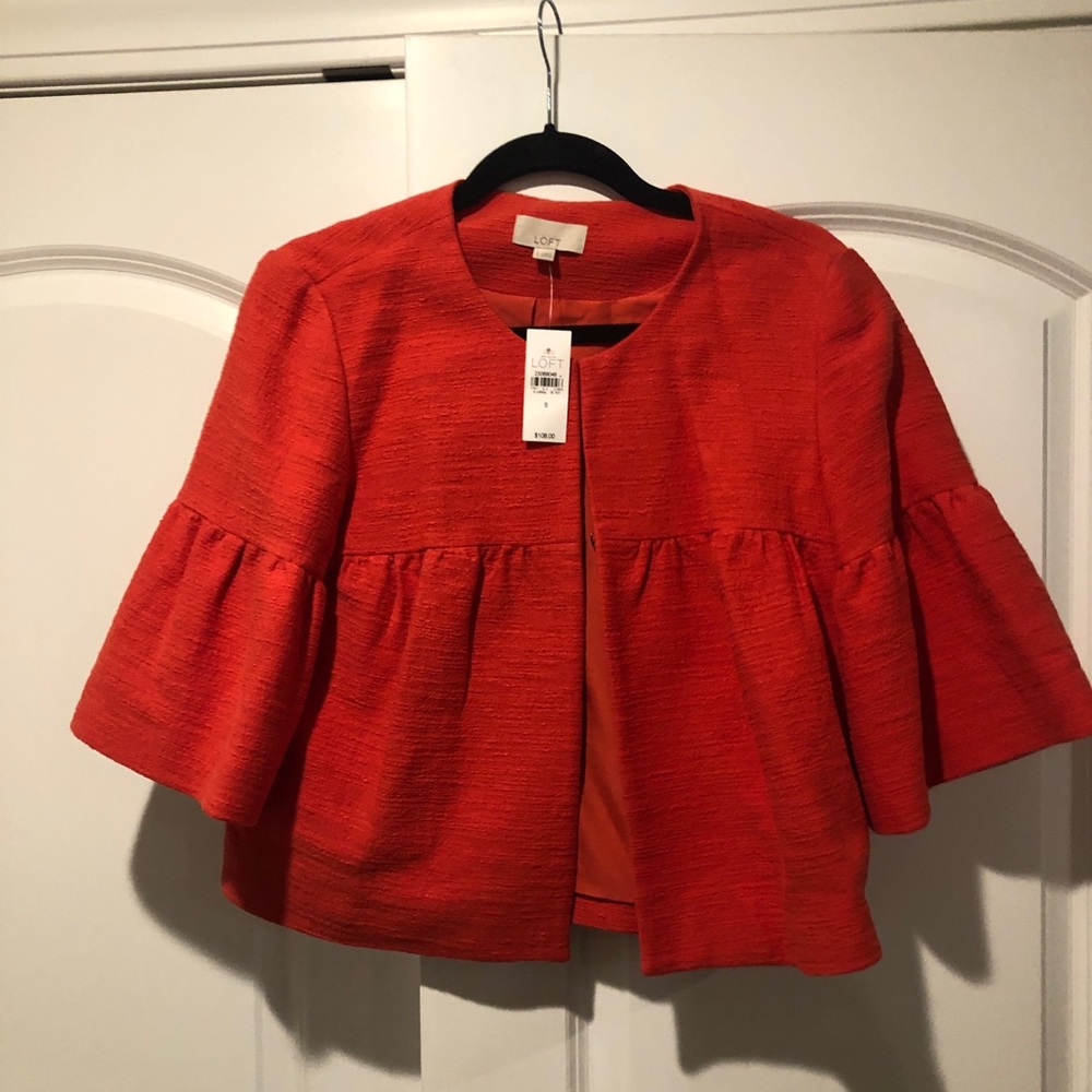 Loft bell sleeve crop jacket
